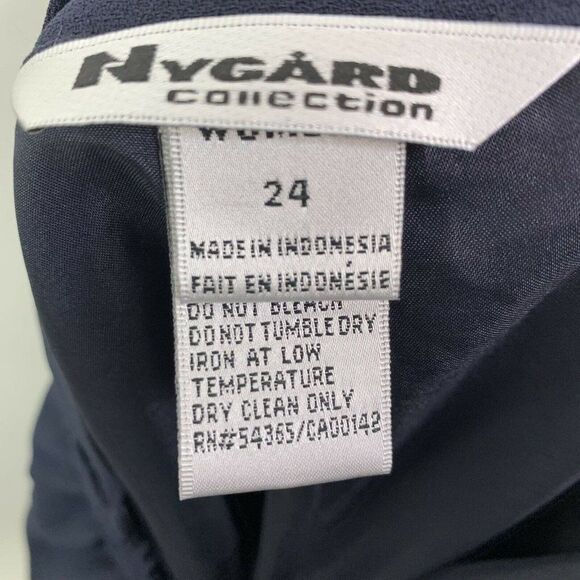 Nygard Women Pant Size 24 Blue Lined Pleated Front - Picture 7 of 9